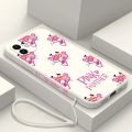 Pink Panther Phone Case For iPhone 14 13 12 11 Pro Max Mini X XR XS MAX SE20 8 7 Plus 6 6S Plus Silicone Cases with Hand Strap.