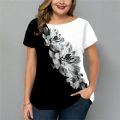 Women's T-shirt Summer Fashion Short Sleeve Tops Tees Casual Daily Print T Shirt For Women Clothing Plus Sized Girls Y2k Clothes. 