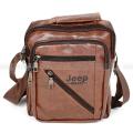 Jeep Buluo Brand Leather Men's Shoulder Crossbody Bags 9.7Inch Ipad Office Messenger Bag for Men Business Handbag.