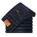 2019 New Denim Pants Trousers Men's Jeans Business Stretch Male Business Denim Pants Slim Fit Black Blue Sky Blue.