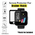 Realme Watch  Screen Protector 3D Full Coverage Protective Film Scratch Proof Clear Soft Fibre Glass SmartWatch Screen Protector. 