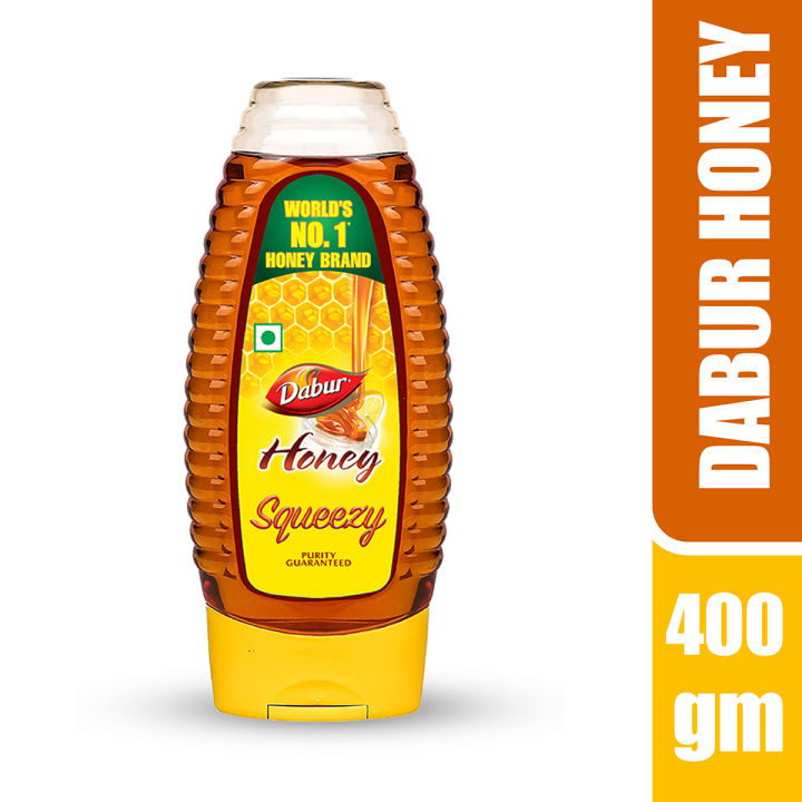 Dabur Honey: 100% Pure Honey with No Sugar Adulteration 400 gm Squeezy Pack