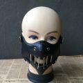 Punk leather mask Hannibal nightclub performance rivet mask personality motorcycle rock non-mainstream mask man.