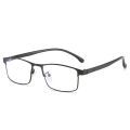 Anti-Blue Light Myopia Glasses Finished Business Men Women Metal Square Prescription Eyeglasses Diopter 0 -0.5 To -6.0 Oculos. 