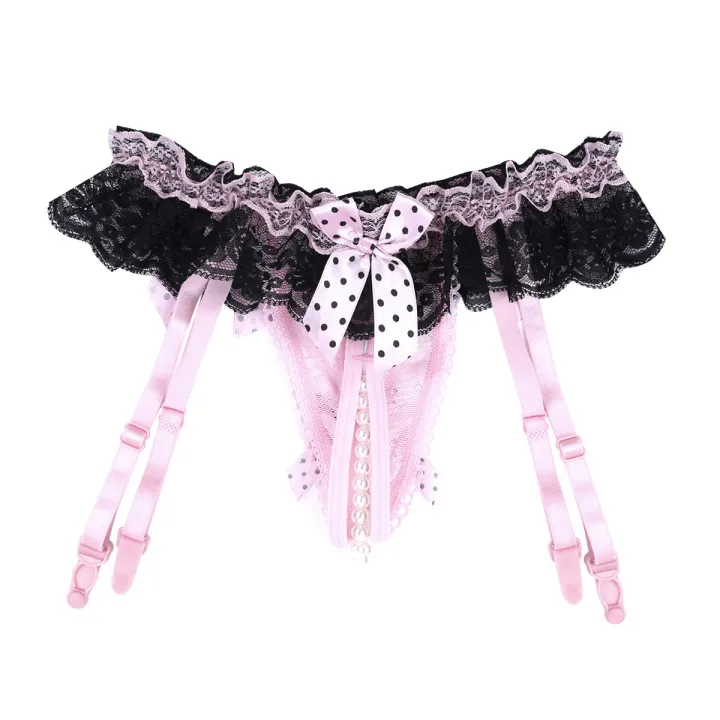 iefiel%20Women's%20sissy%20panties%20underwear%20crossdressing%20sissy%20lingerie%20Crotchless%20panties%20with%20Pearl%20sexy%20Open%20Crotch%20Briefs%20Garter%20-%20Image%202