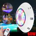 12V 60W 7 Colors Underwater Swimming Pool LED RGB Bright Light W/ Remote. 
