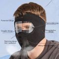 Windproof Anti Dust Full Face Mask Cycling Ski Breathable Masks Eye Shield HD Anti Fog Goggles Hood Cover Winter Warm Hat Cap. 