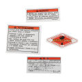 4PCS Motorcycle Decals Fuel Tank Cap Sign Decal Warning Sign Logo Sticker.