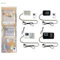Bird Cage Heater Adjustable Temperature for Parakeets Reptiles Turtles White thermostat. 