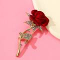 Rose brooch in Halloween crown Women's brooches party pins Badge Saftypin for Girls and Women.