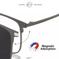 CLLOIO Titanium 3 In 1 Magnet Clip Optical Myopia Glasses For Men Polarized Sunglasses Hyperopia Prescription Reading Glasses.
