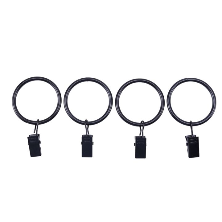 72%20Pack%20Rings%20Curtain%20Clips%20Strong%20Metal%20Decorative%20Drapery%20Window%20Curtain%20Ring%20with%20Clip%20Interior%20Diameter%20Black%20-%20Image%202