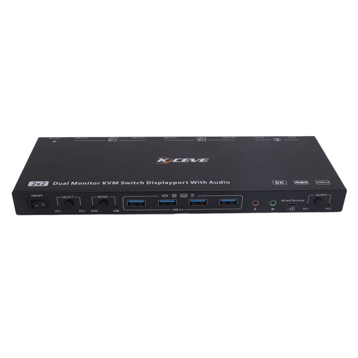 Dual Monitor KVM Switch 4K 144Hz 8K 30Hz USB 3.0 PC Extended Display ...