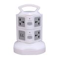 Tower Power Strip Surge Protector Vertical Multi Sockets 7/11/15/19 Way Universal Outlets Plug Socket 2 USB 3m Extention Cord. 