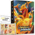 （NEW）240Pcs Pokemon Card Binder Album Livre Pokémon Charizard Map Collectors Playing Game Holder Book Loaded Capacity Folder Kids Toy. 