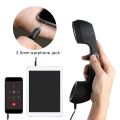 Telephone Handset Receiver MIC for Cellphone, 3.5 mm Socket (Black).