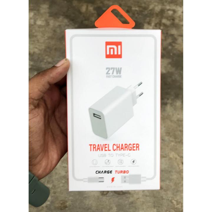 XiaoMi charger 27W QC fast charge adapter usb type c cable for