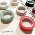 10M Grid Washi Tape Checkered Simple Masking Tape Sticker DIY Adhesive Tape Scrapbook Decorative Label Sticker.