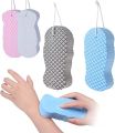3D baby sponge bath rub fish scale pattern three-dimensional bath sponge bath without hurting the skin baby painless bath artifact. 
