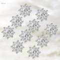 10Pcs Crystal Flower Button DIY Accessories Scrapbook Rhinestone Flatback Embellishment Hair. 