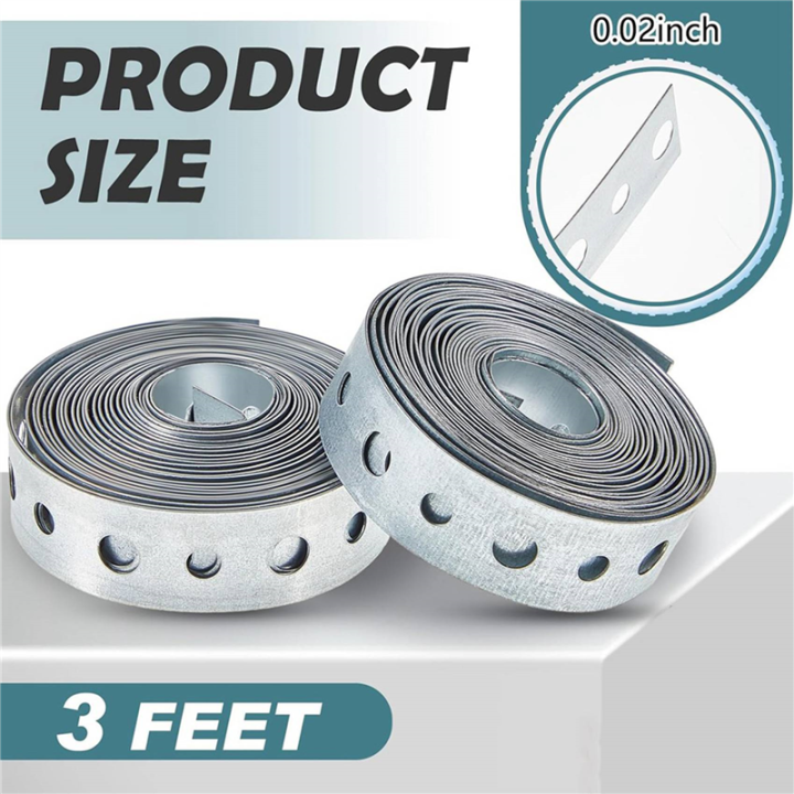 8%20Pcs%20Galvanized%20Hanger%20Strap%20Metal%20Strapping%20with%20Holes%20Pipe%20Hanger%20for%20Pipe%20Supports%20Hanging,%2010%20Ft%20-%20Image%205
