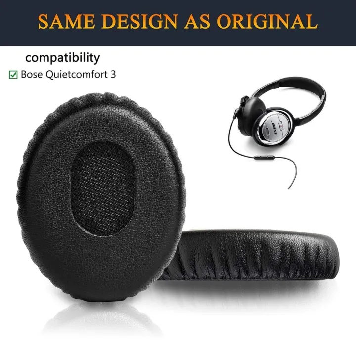 1Pair%20Replacement%20Ear%20Pads%20Cushions%20Earpads%20Headband%20For%20Bose%20QC3%20QuietComfort%20Quiet%20Comfort%20QC%203%20OE1%20On-Ear%20Headphones%20-%20Image%206