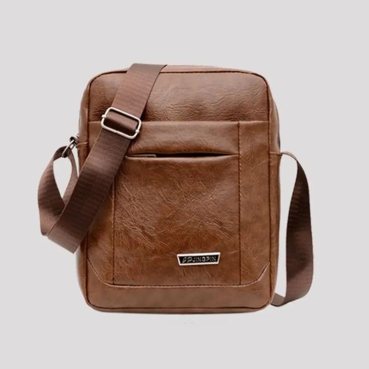 PU Leather Shoulder Bag Men's PU Leather Crossbody Bag