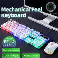 Mechanical Keyboard 104 Keys Dustproof Usb Wired Keyboard Mouse Set Waterproof Rgb Backlight Gaming Keyboard Gaming Mouse Cool.