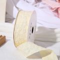 Gift Wrapping 3D Embossed Flower Ribbon Packing Material Romantic Embellished Ribbon 4CM DIY Packaging Ribbon Wedding. 