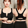 S-5XL Hot Sports Top Yoga Bra Women Shockproof Gym Shirt Sports Bra Front Zipper Big Lady Push Up Brassiere Sportswear Plus Size.