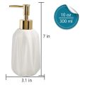 10 Oz Hand Soap Dispenser with Pump and Lotion for Bathroom (White). 