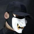 Halloween Costume Cosplay Tooth Decay Evil Demon Kabuki Samurai Half Cover Mask Party Scary Decoration,Black. 