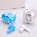 Transparent Style TWS Bluetooth Earphones LED Display Touch Control Headphones Auto Pairing Lightwight Wireless Earbuds with Mic.