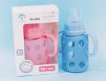 Baby Glass Feeder 120 ml/40z (Silicon Cover) 1 pcs.. 