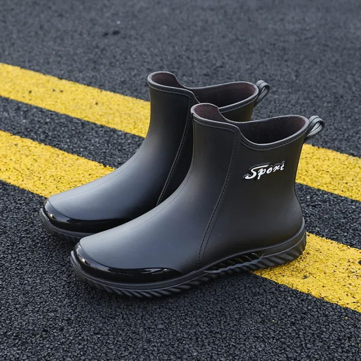 German%20Rain%20Boots%20Men's%20Fashion%20Short%20Rain%20Boots%20Women's%20Rubber%20Boots%20Shoe%20Cover%20Wear-Resistant%20Non-Slip%20Waterproof%20Shoes%20Rubber%20Shoes%20Kitchen%20Water%20Shoes%20-%20Image%205