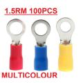 Cable lug terminal ring lug connector clip 2.5 RM 100 piece pack. 