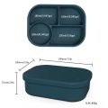 Portable Lunch Container With Dividers Silicone Bento Boxes Lunch Container Leak-Proof Lunch Container BPA-Free Dishwasher Safe. 