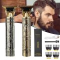 Vintage t9 Hair Trimmer Machine Cordless Hair Cutter Finishing Machine Beard Clipper Hair for Men Rechargeable Electric Shaver. 