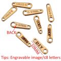 50pcs Customized Custom Laser Engrave Name LOGO Stainless Steel Personalized Necklace Extend Chain Tail Tag Jewelry Wholesale. 