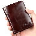 Dante Classic Retro Style Wallet 100% Genuine Leather Men Wallets Short Male Purse Card Holder Wallet Men Fashion High Quality.