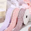 Gift Wrapping 3D Embossed Flower Ribbon Packing Material Romantic Embellished Ribbon 4CM DIY Packaging Ribbon Wedding. 