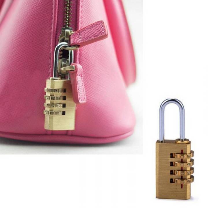 4 Digit Resettable Combination Padlock-Golden