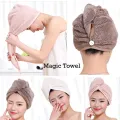 Magic Instant Dry Hair Towel Ultra Water Absorbent Twist Hair Turban Drying Cap Hair Wrap - Hair Band. 