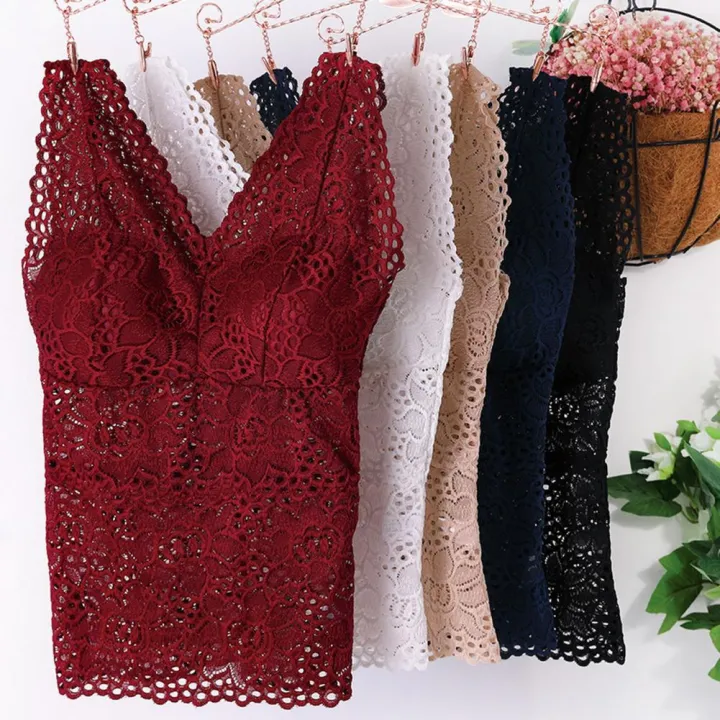 Fashion%20Camisole%20Top%20Thin%20Women%20Bralette%20No%20Steel%20Hoop%20Push%20Up%20Crochet%20Lace%20Bra%20Camisole%20-%20Image%205