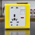 Electrical multi socket, wall sockets/multi 10 pin plug socket with switch. 