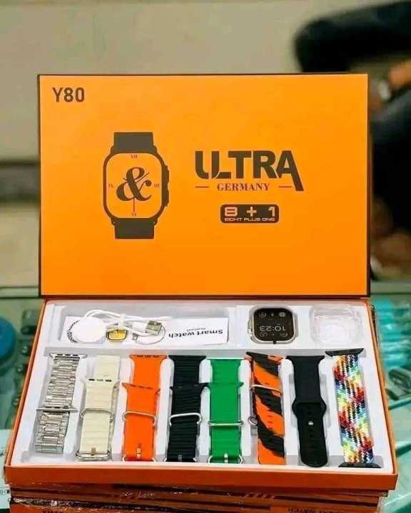 Y80 Ultra Smart Watch Apple Clone With 8 Straps and 1 Back-Cover