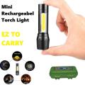 USB Rechargeable  3 Mode  Power Mini LED Torchlight Torch-. 
