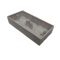 Two Gang China Made MK Type White PVC Junction Box For Electrical Square Edge Premium Caliber Plastic Wall Switch Back Cover 2 Part 2Gang.