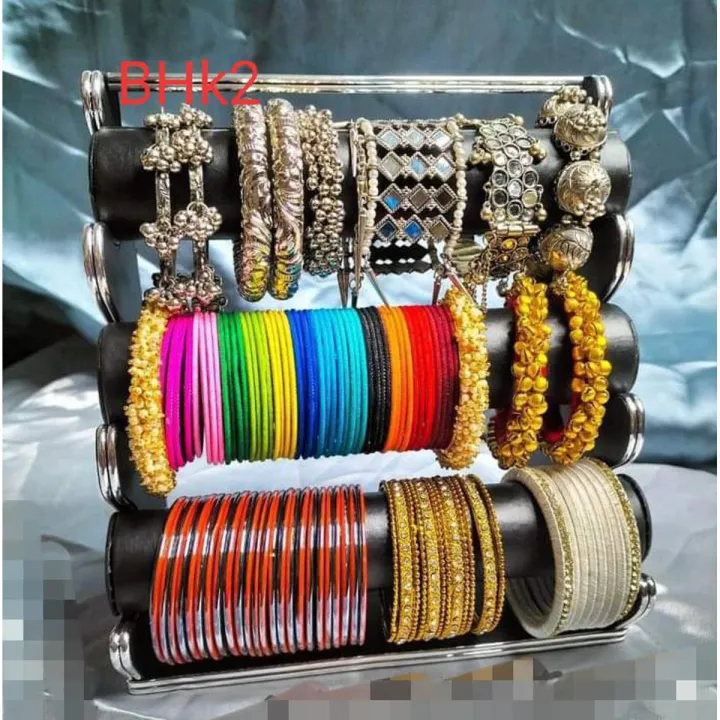 Wooden%20bracelet%20holder%20Bangle%20Organizer%20for%20Women%203%20step%20bangle%20Bracelet%20Display%20Stand%20Holder%20with%20golden%20border.%20%E0%A6%9A%E0%A7%81%E0%A7%9C%E0%A6%BF%E0%A6%B0%20%E0%A6%86%E0%A6%B2%E0%A6%A8%E0%A6%BE%20-%20Image%202