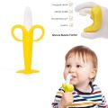 Baby Teether Toys BPA Banana Teething Ring Silicone Chew Dental Care Toothbrush Nursing Beads Gift For Infant. 